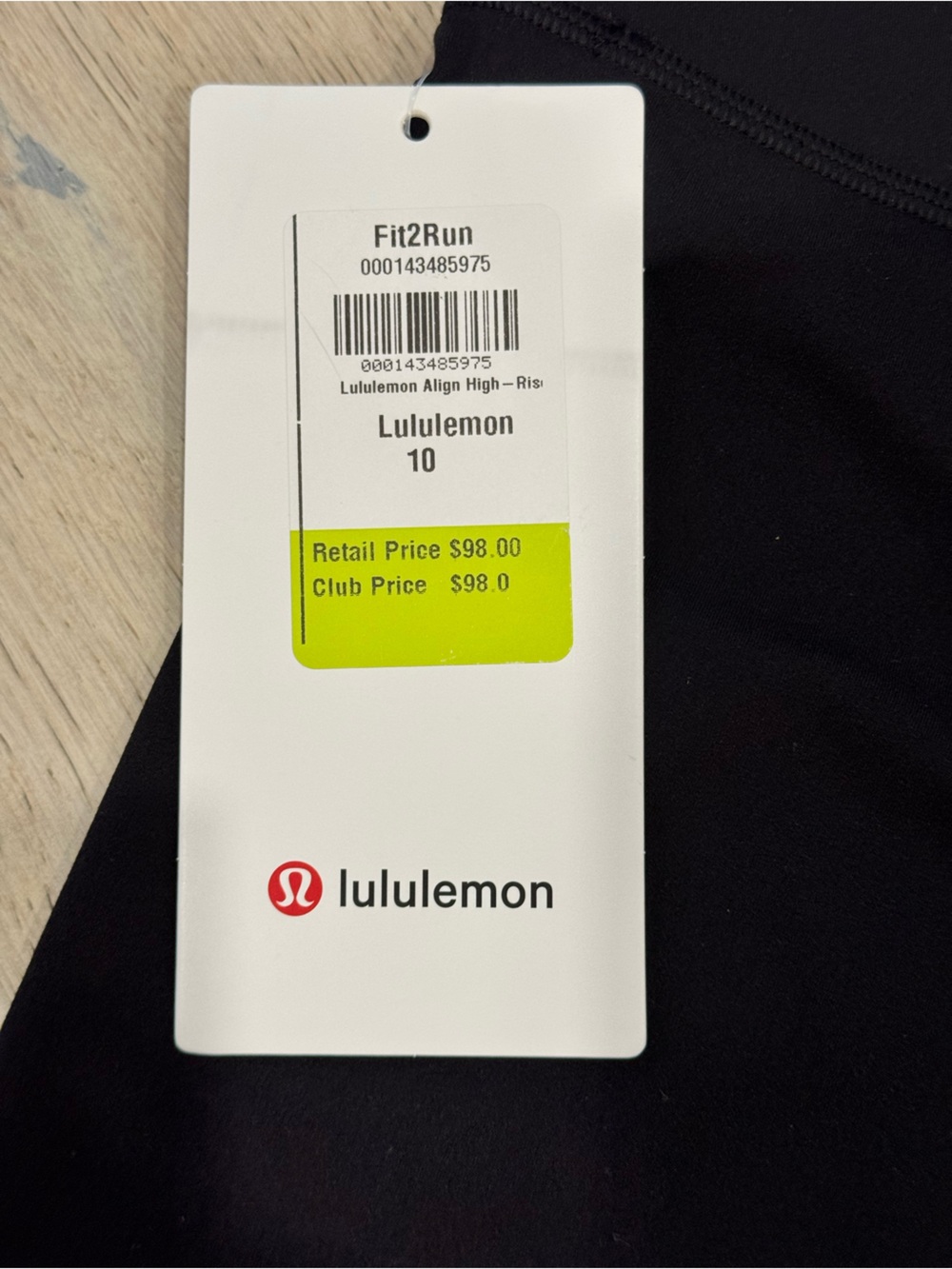 Lululemon NWT🔖Align High-Rise Pant 28” Black Size 10 - Picture 7 of 8